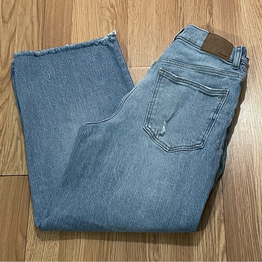 Madewell Women’s 28 (28x26) The Perfect Vintage Wide Leg Crop Jeans Blue Denim